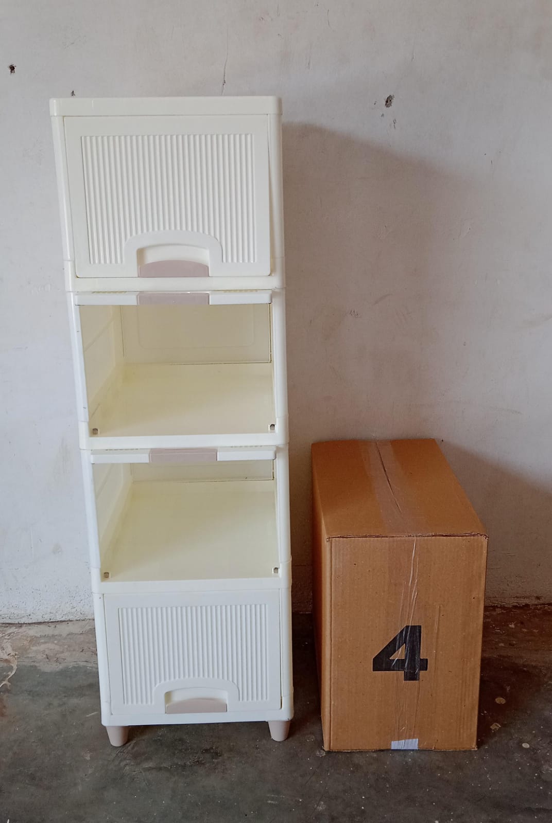 Multipurpose Storage Cabinet Storage Solutions Plastic Drawers Multi Layer Wardrobe Storage Drawers Foldable Multipurpose Drawer Units For Kitchen Bathroom Bedroom Cloth (4 Layer)