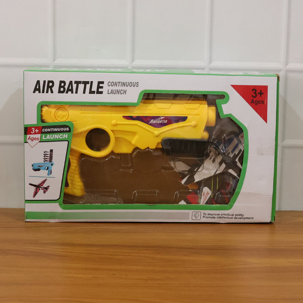 Air Battle Plane Launcher Gun Toy For Kids Foam Glider Set (1 Set)