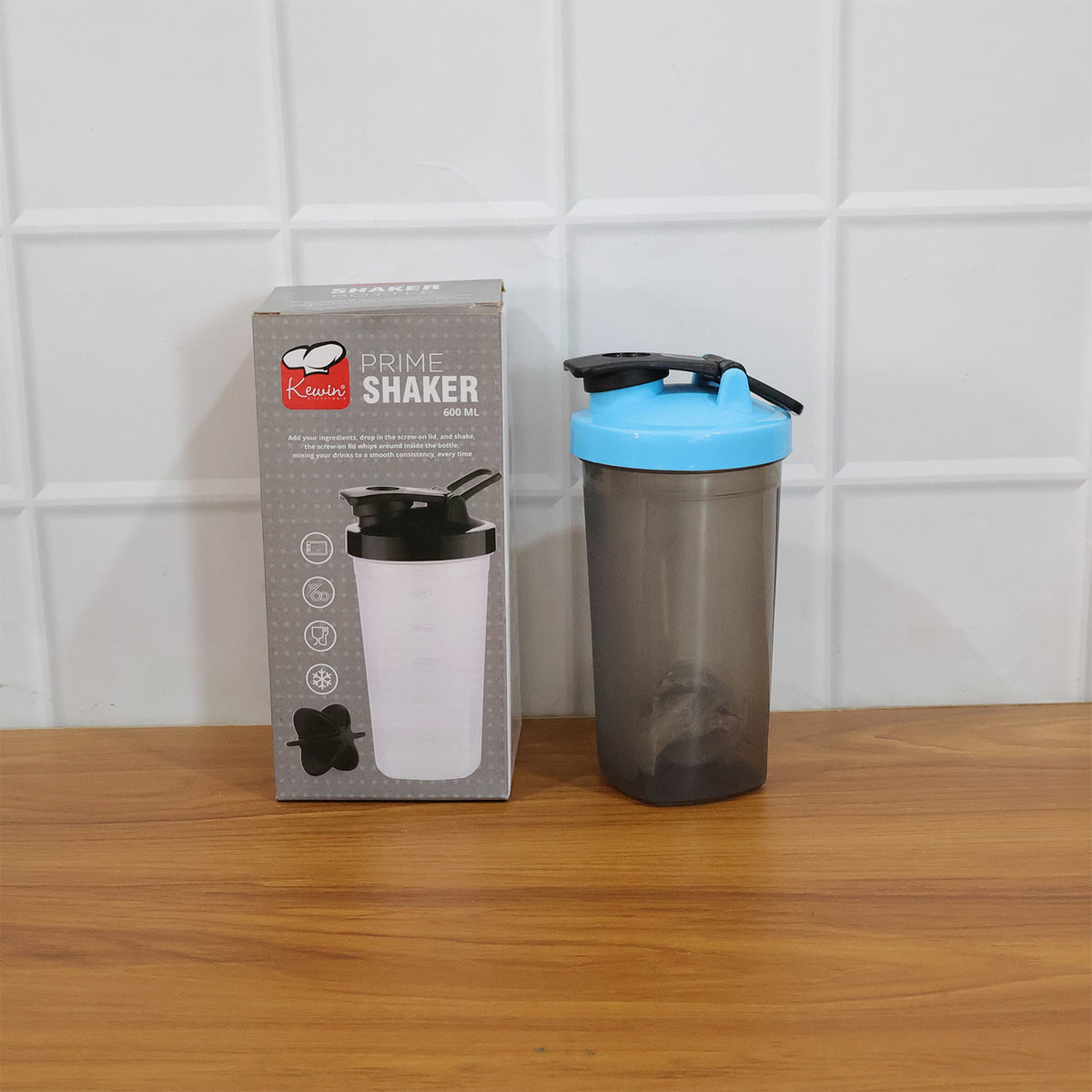 600 Ml Plastic Prime Gym Shaker Bottle (1 Pc)