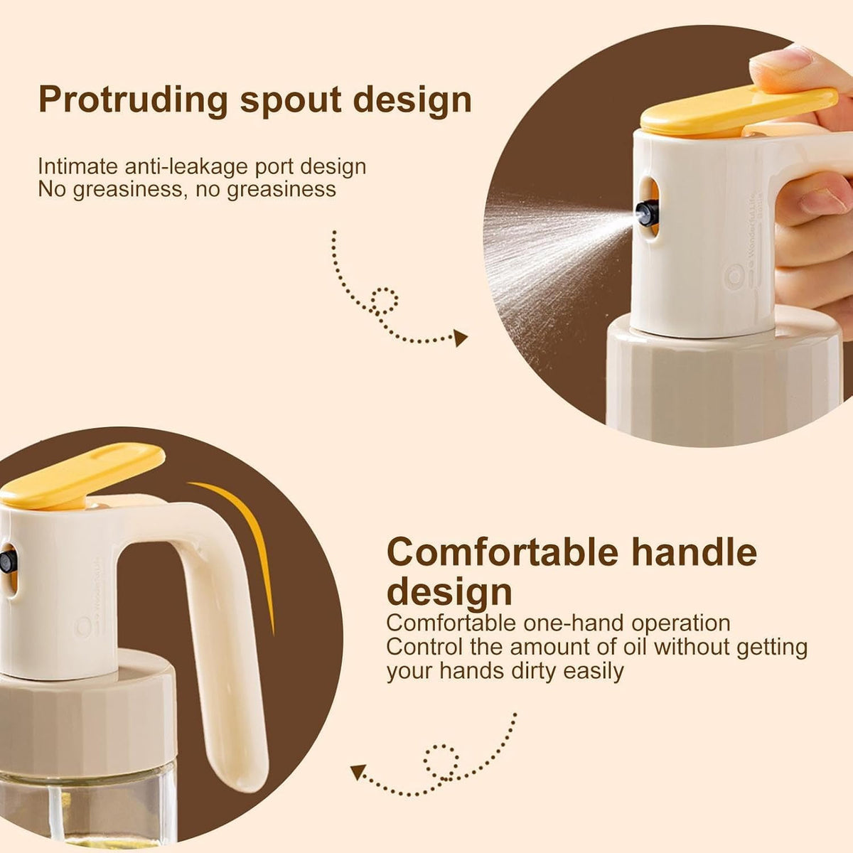 Glass Oil Sprayer Bottle Approx 250ml (1 Pc)
