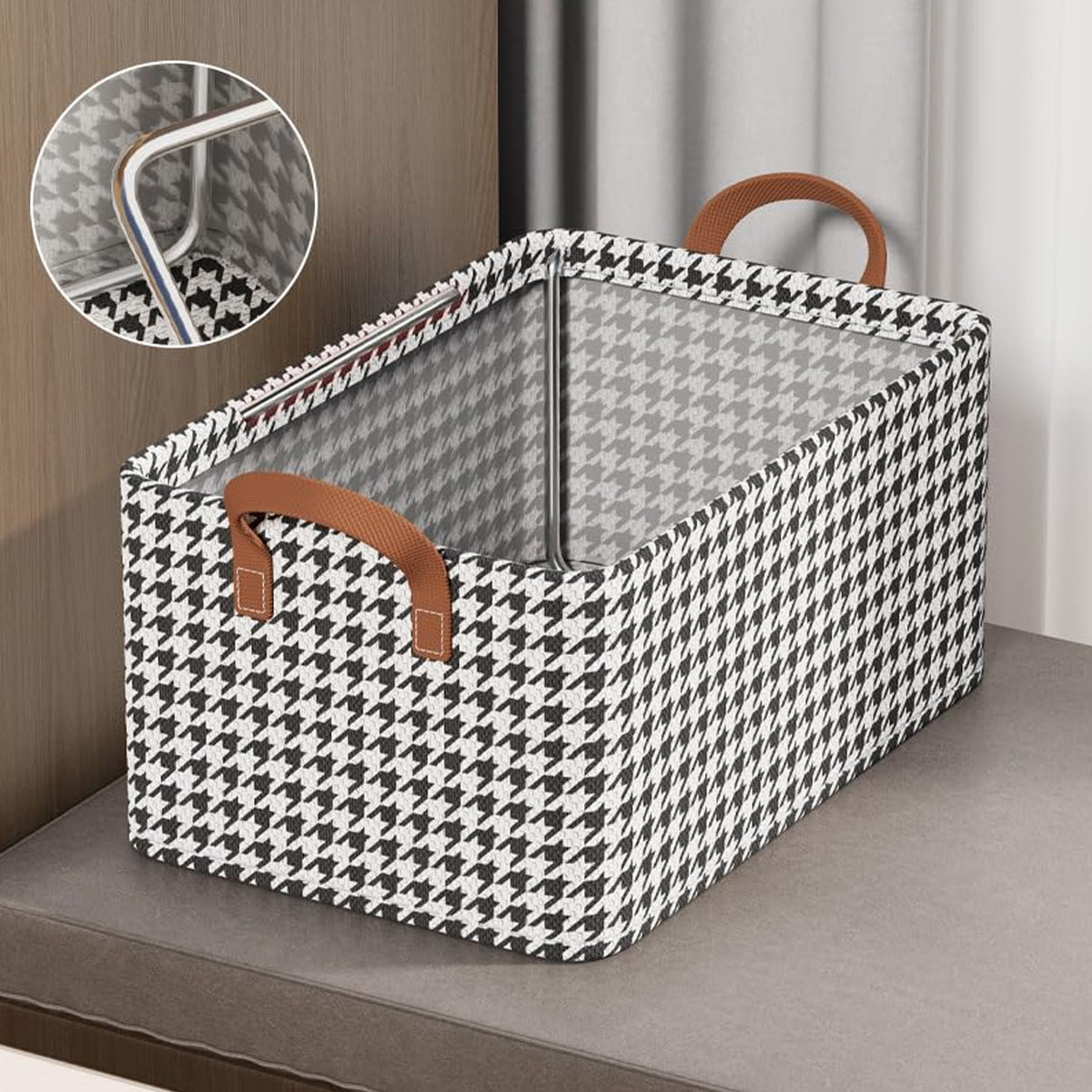 Foldable Fabric Storage Box With Handles (47 28 Cm)