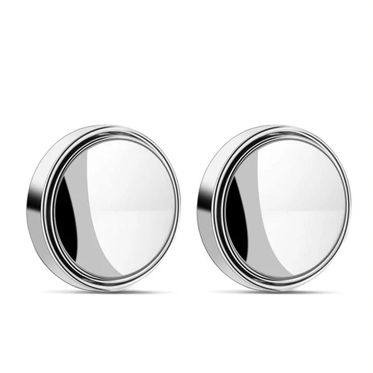 Car Blind-spot Side Mirror Silver Frame - (2 Pc Set)