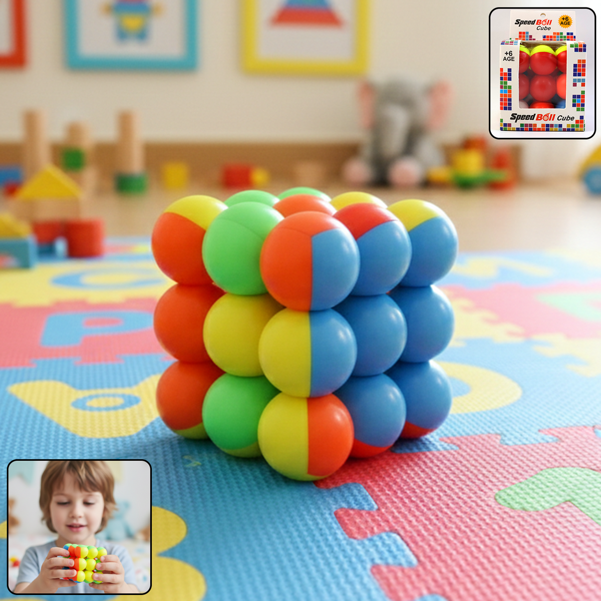 Speed Ball Cube Toy Colorful Puzzle Cube