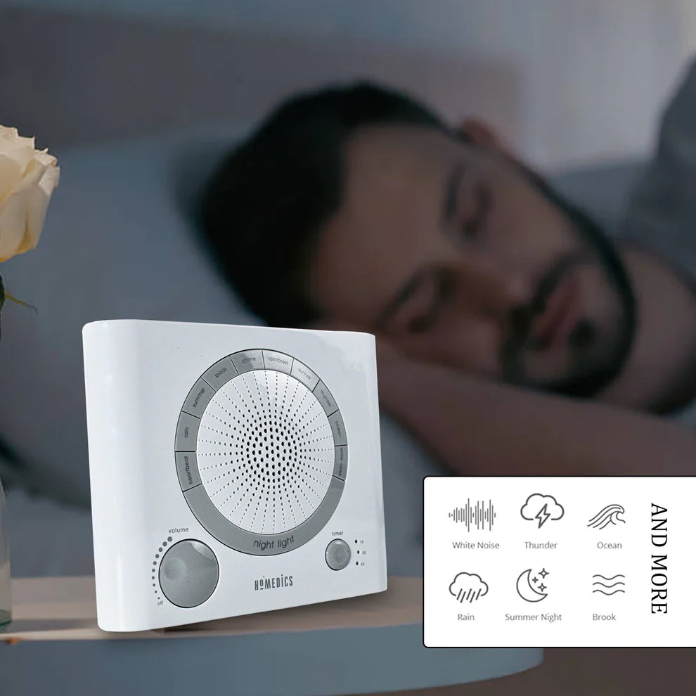 6574 Sleep Therapy Noise Sound Therapy Machine With 8 High-fidelity Soothing Sleeping Anxiety Stress Natural Sounds Battery Or Adaptor Charging Options 3 Auto-off Timer Option