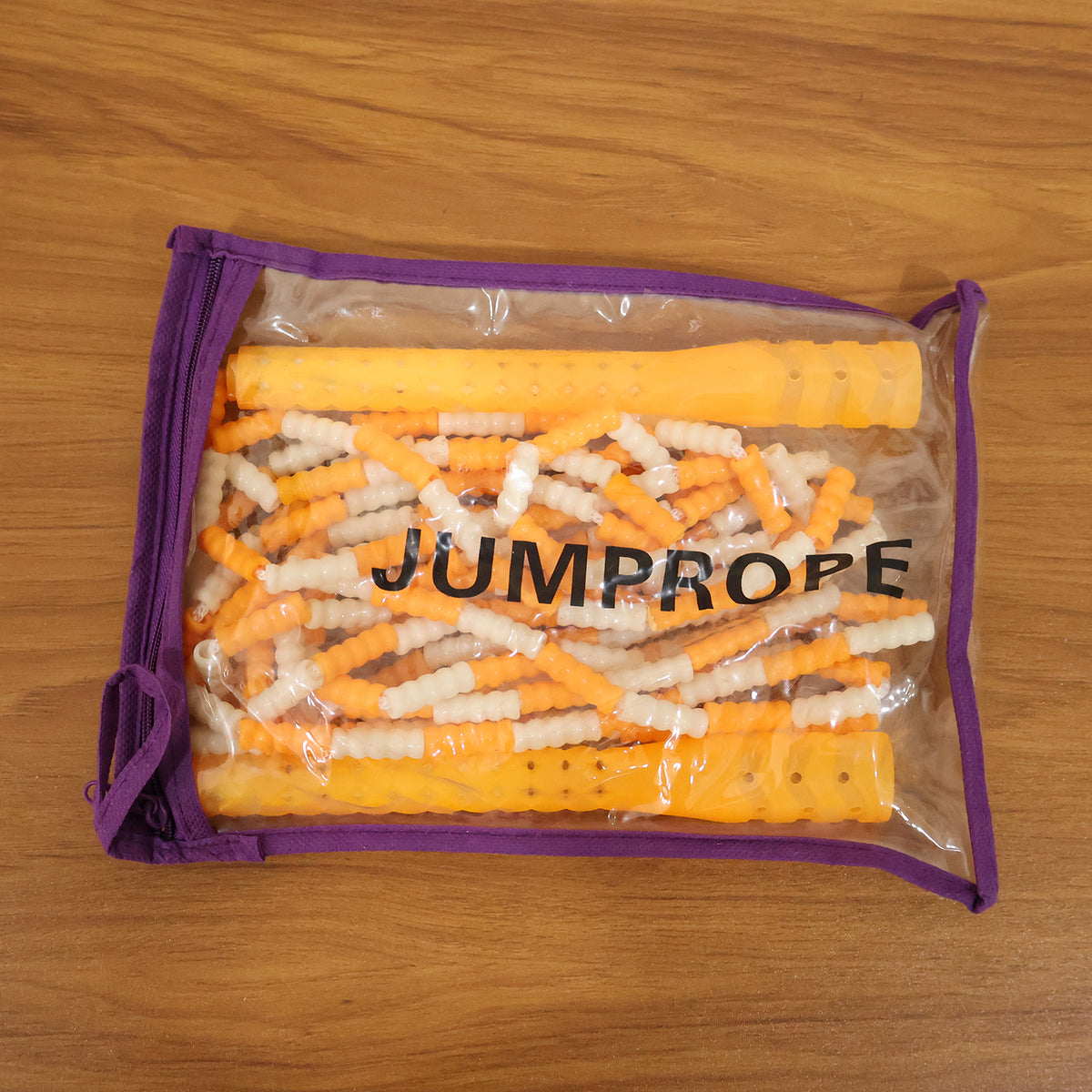 Yellow White Beaded Skipping Jump Rope (1 Set)