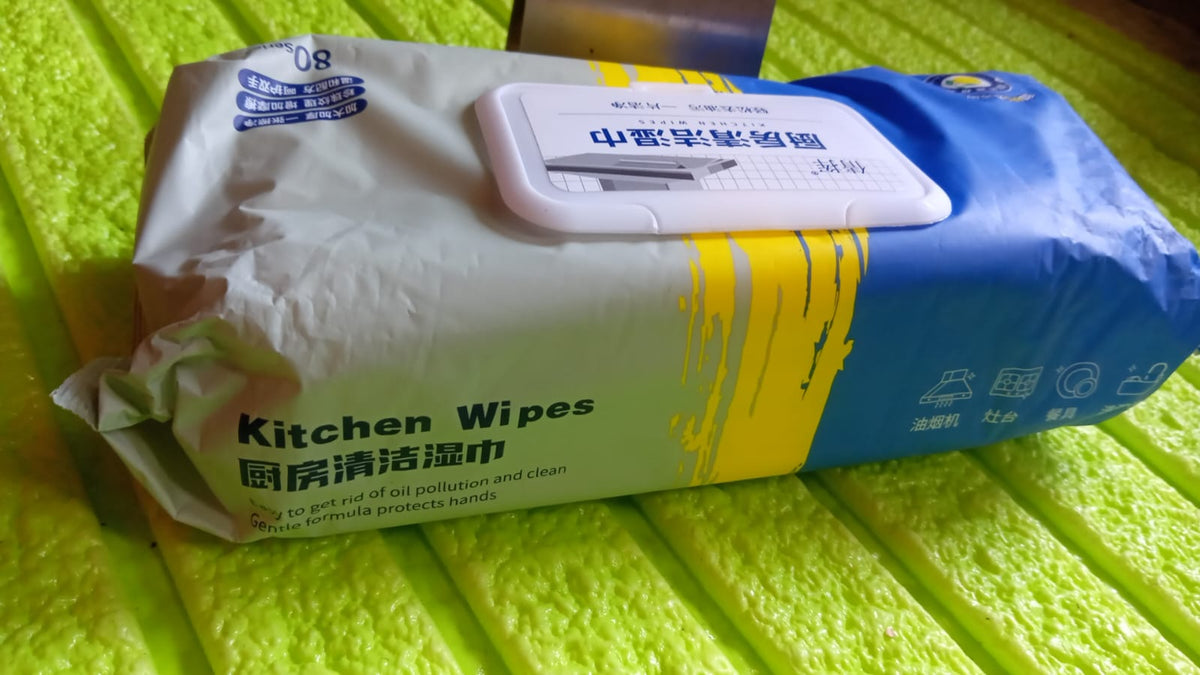 Kitchen Cleaning Wipes Strong Decontamination Kitchen Wipes Disposable Kitchen Wet Wipes Household Cloth Towel For Removing Grease Stains And Cleaning Glass (Pack Of 80 Pcs)