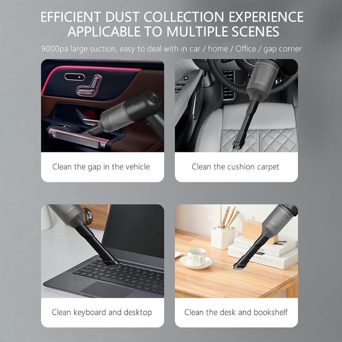 3 In 1 Car Mini Vacuum Cleaner With Blower Wireless Portable Rechargeable Handheld High Power Suction Vacuum Cleaning Machine For Home Car Computer Keyboard Cordless Air Blowing Dusting