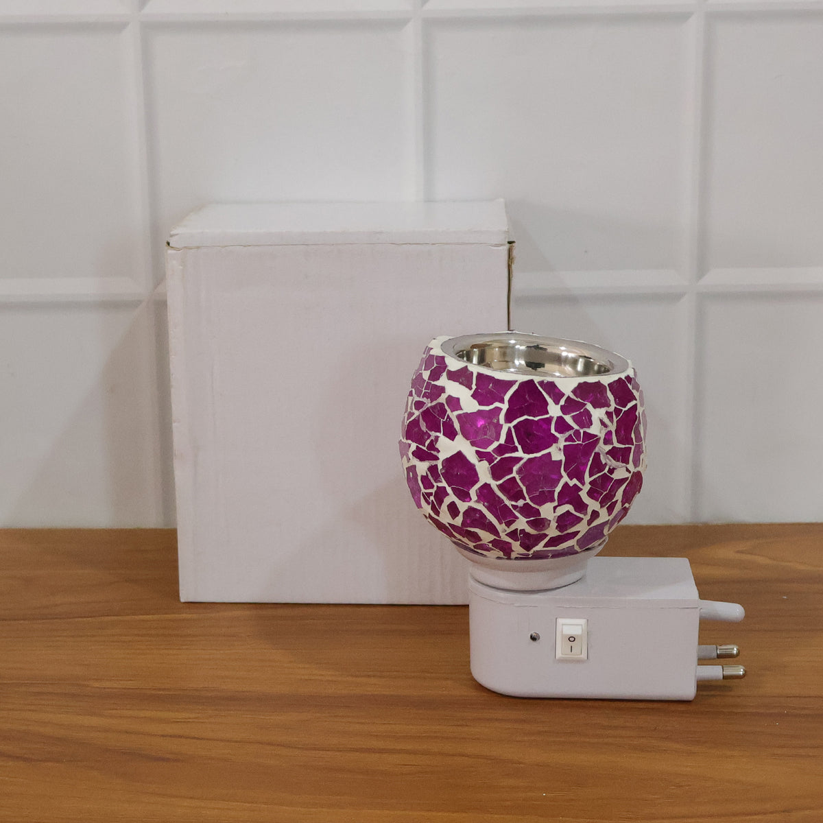 Premium Plug-in Mosaic Glass Aroma Diffuser Night Lamp (1 Pc)
