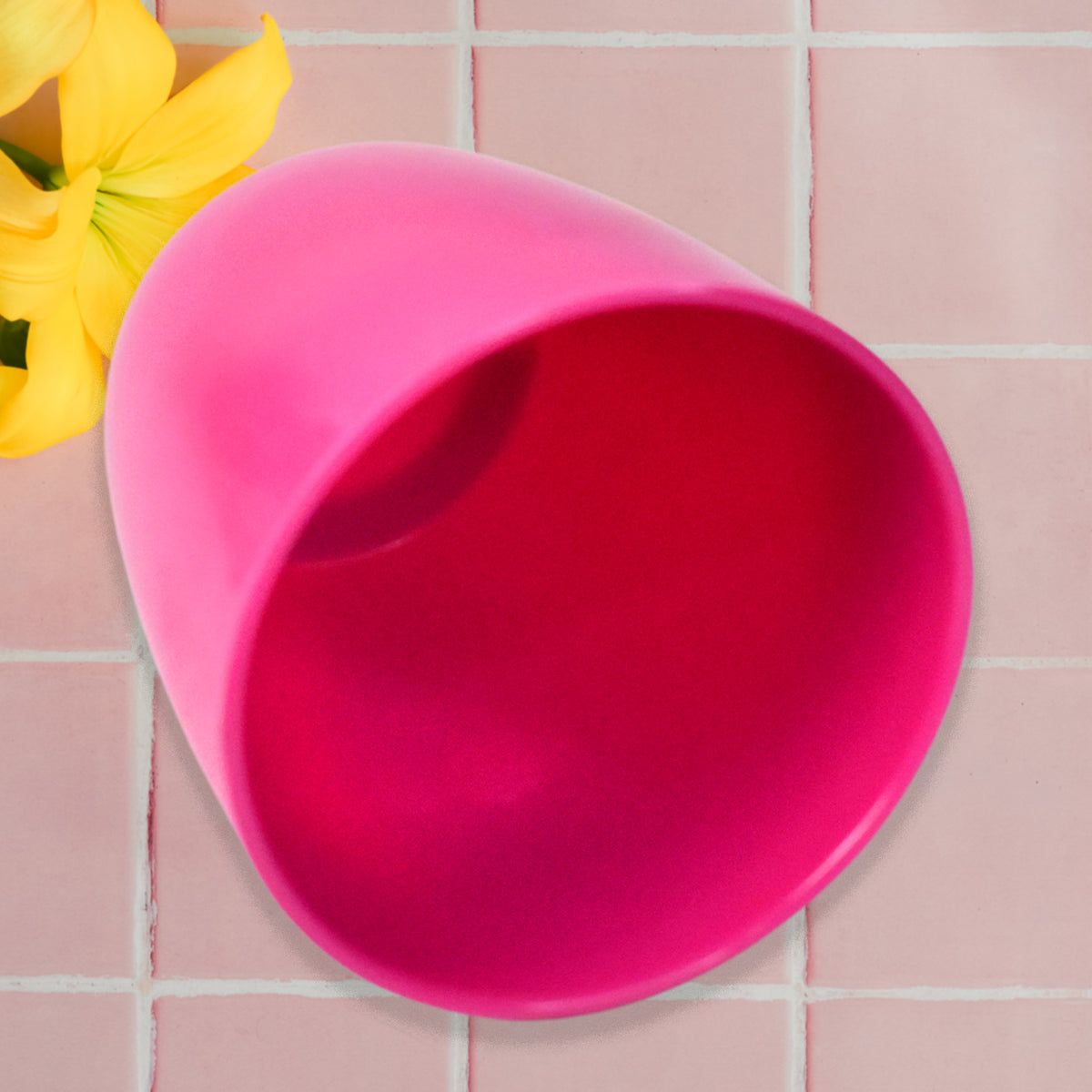 Plastic Flower Valencia (Pot) Home And Outdoor (1 Pcmix Colour)