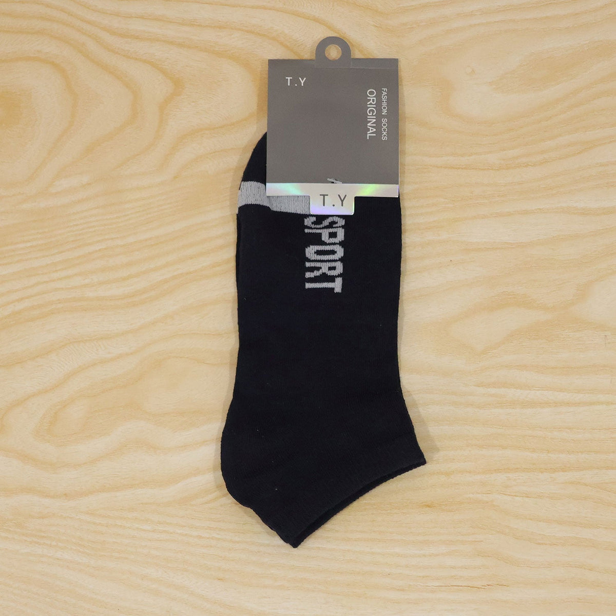Sport Print Ankle Socks Soft Stretchable Low Cut Gym And Running Socks (1 Pair)