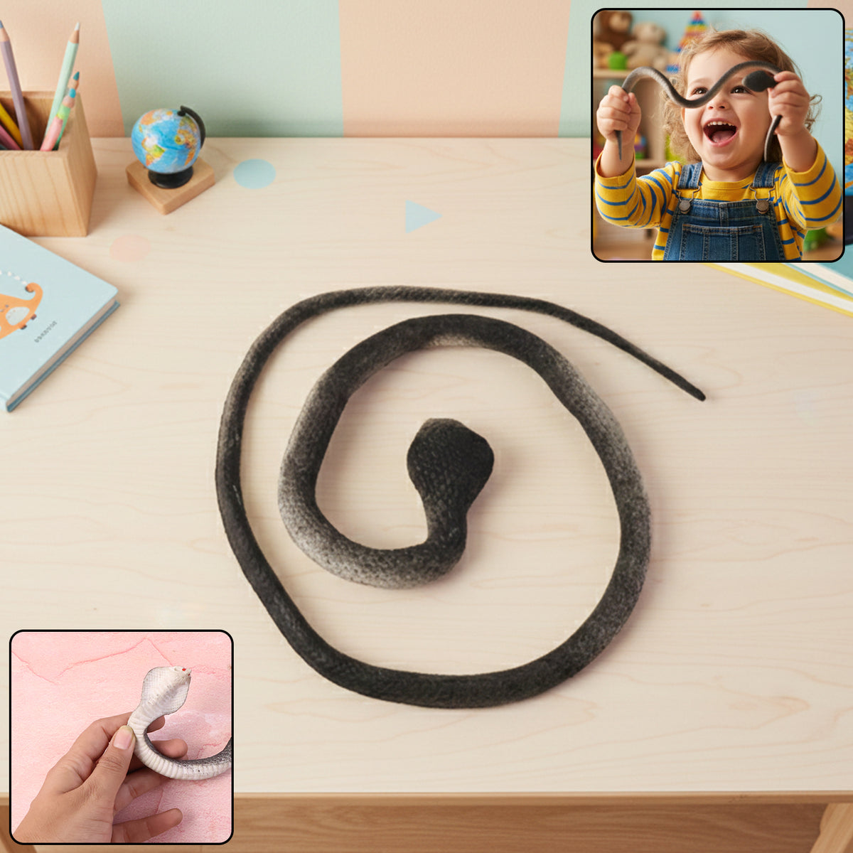 Realistic Dummy Snake Toy For Kids Pranks (1 Pc)