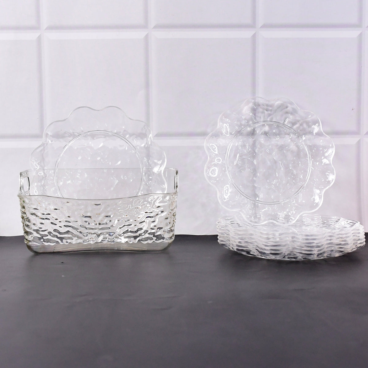 9 In 1 Plastic Bowl With Serving Tray Plates Set