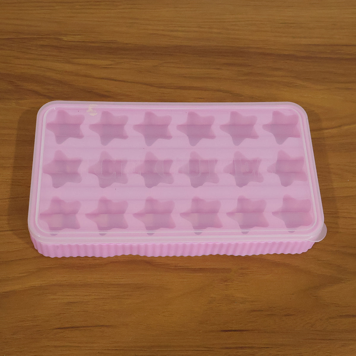 18 Grid Star Shape Ice Cube Tray With Lid (1 Pc)