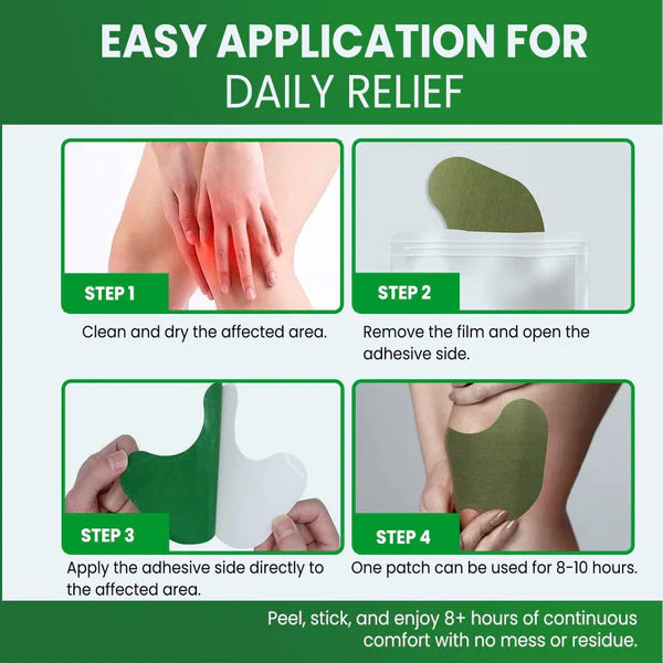 Knee Relief Patch Set  Herbal-infused Adhesive Patches (10 Pc Set)