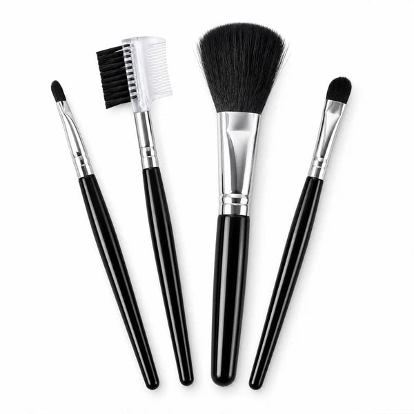 Mini Makeup Brush Set For Face Eye Brow And Lip Makeup With Compact Tools (5 Pc)