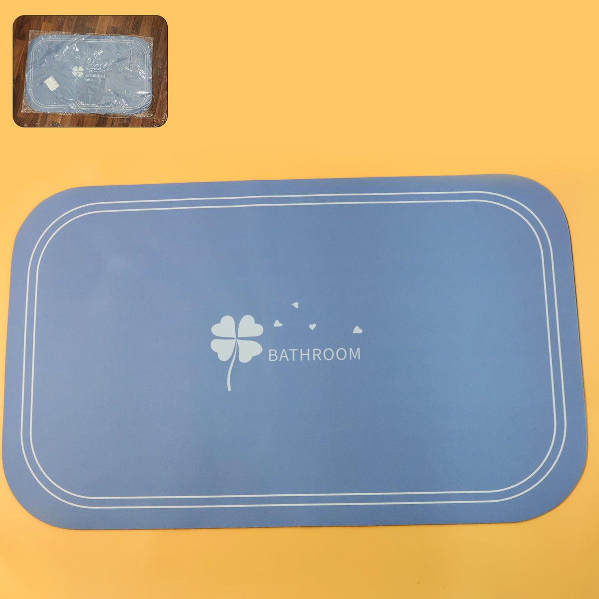 Anti-slip Bathroom Floor Mat - 80  50 Cm (1 Pc)