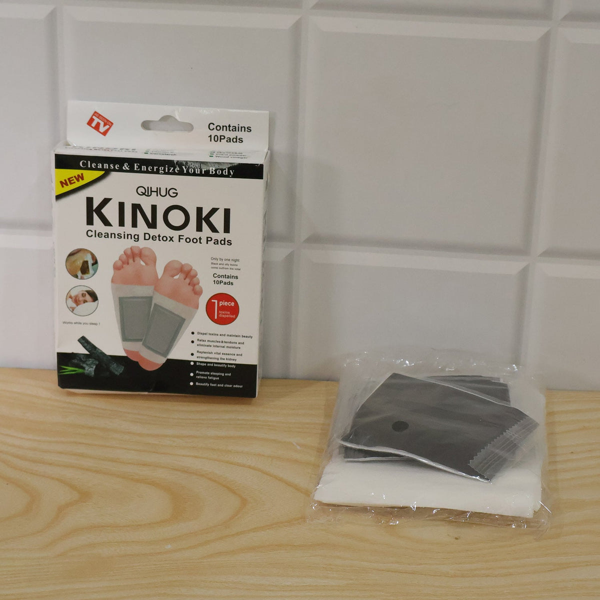Kinoki Herbal Cleansing Foot Pads With Adhesive Sheets For Overnight Use (1 Set)