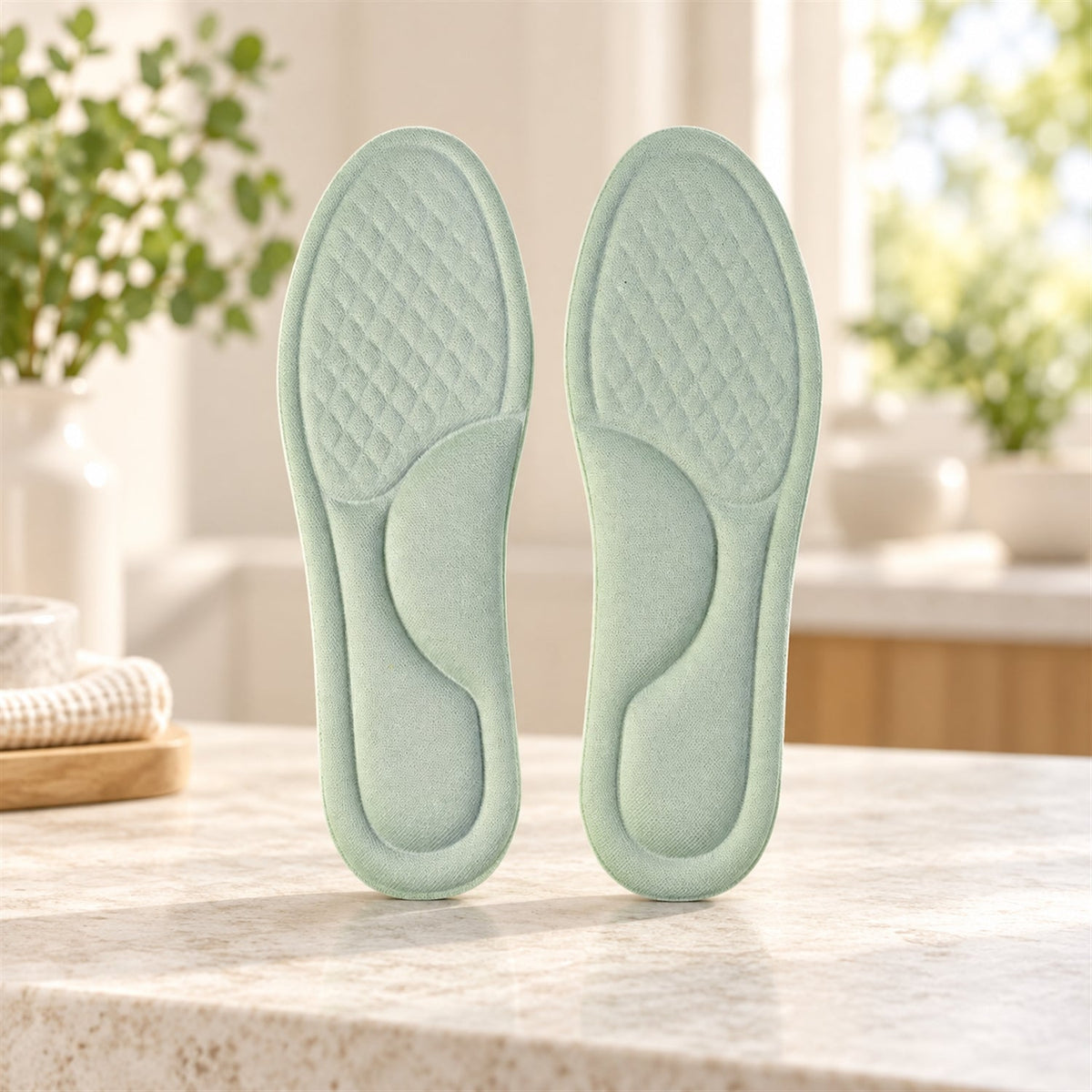 Soft Foam Shoe Insoles With Textured Surface For Daily Wear (1 Pair Size 39-40)
