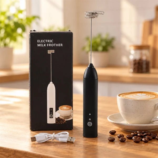 Handheld Electric Milk Frother Battery Coffee Foam Maker Whisk Mixer ...