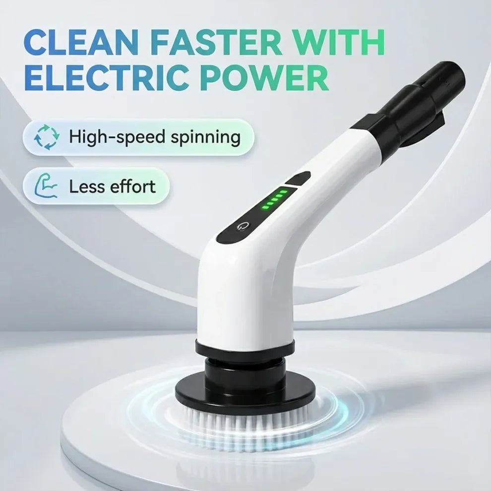 7-in-1 Electric Spin Scrubber Cleaning Brush With Extension Handle (1 ...