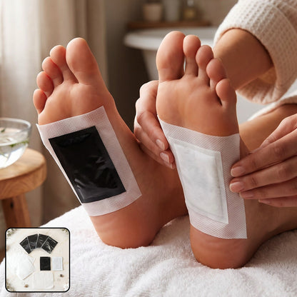 Kinoki Herbal Cleansing Foot Pads With Adhesive Sheets For Overnight Use (1 Set)
