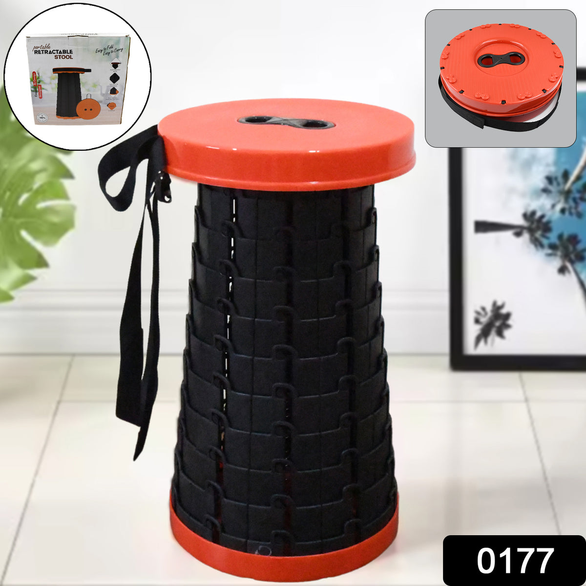 Retractable Folding Stools (1 Pc)