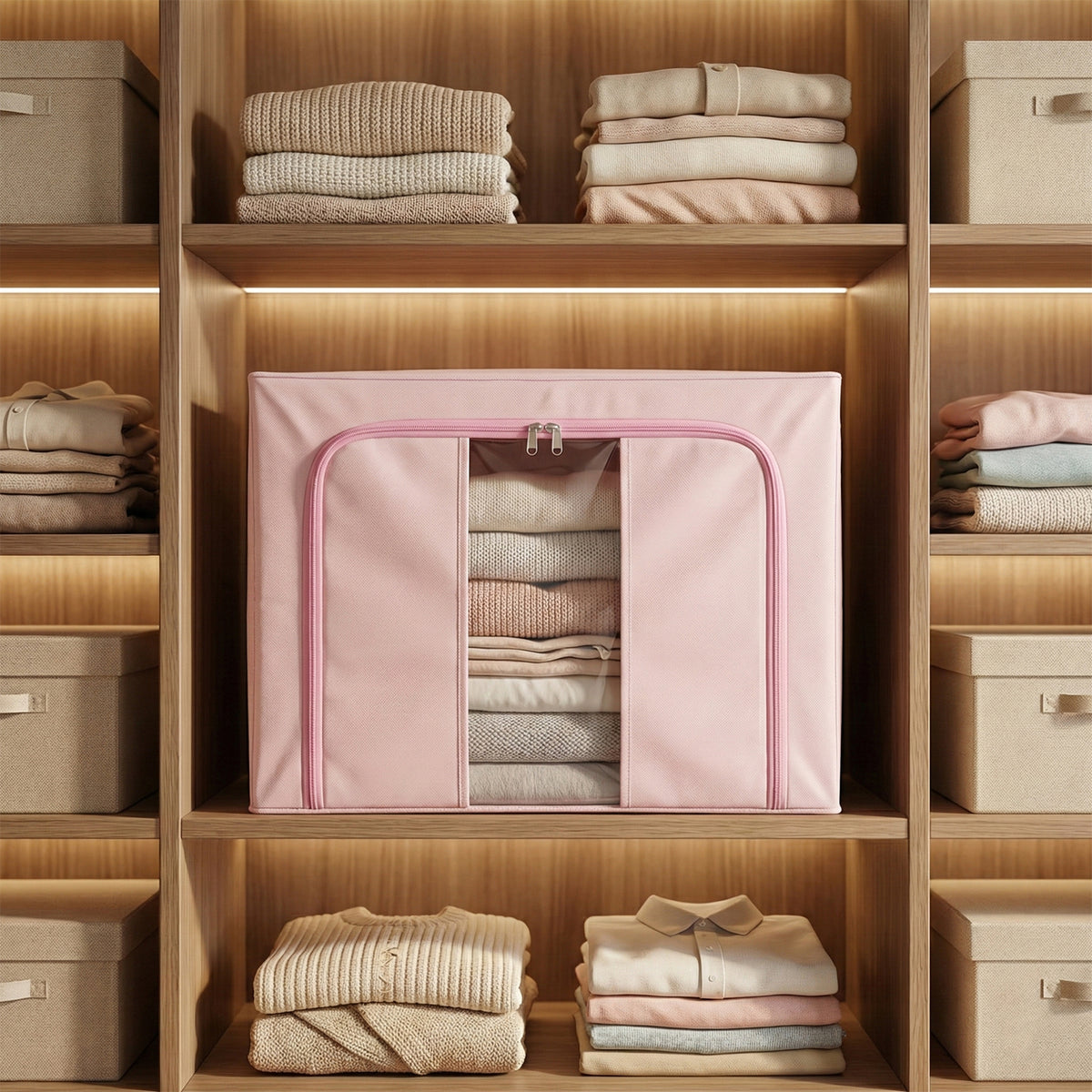Foldable Fabric Clothes Storage Organizer Box (33  49 Cm 1 Pc)