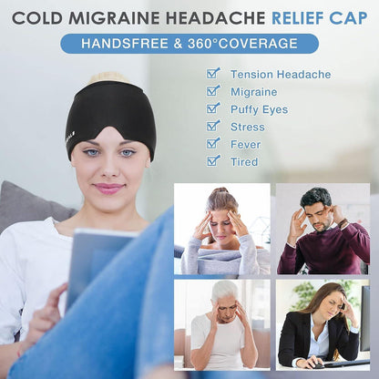 Hot  Cold Therapy Headache Relief Cap (1 Pc)