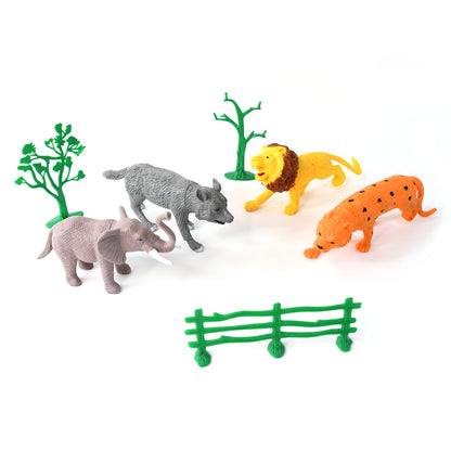 Ttg Small Wild Animal Toy Set For Kids (Pack Of 4 Animals)