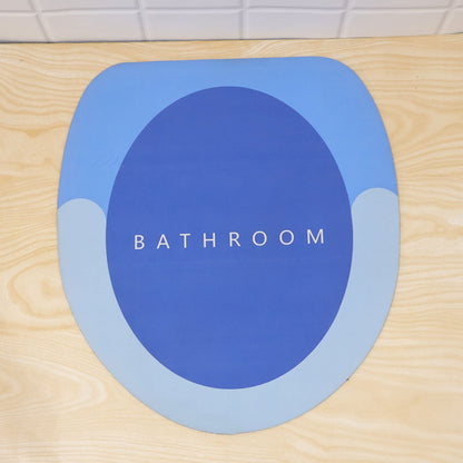 Rounded Circle Design Bath Rug Soft Anti-slip Shower Mat (1 Pc 40x44 Cm)