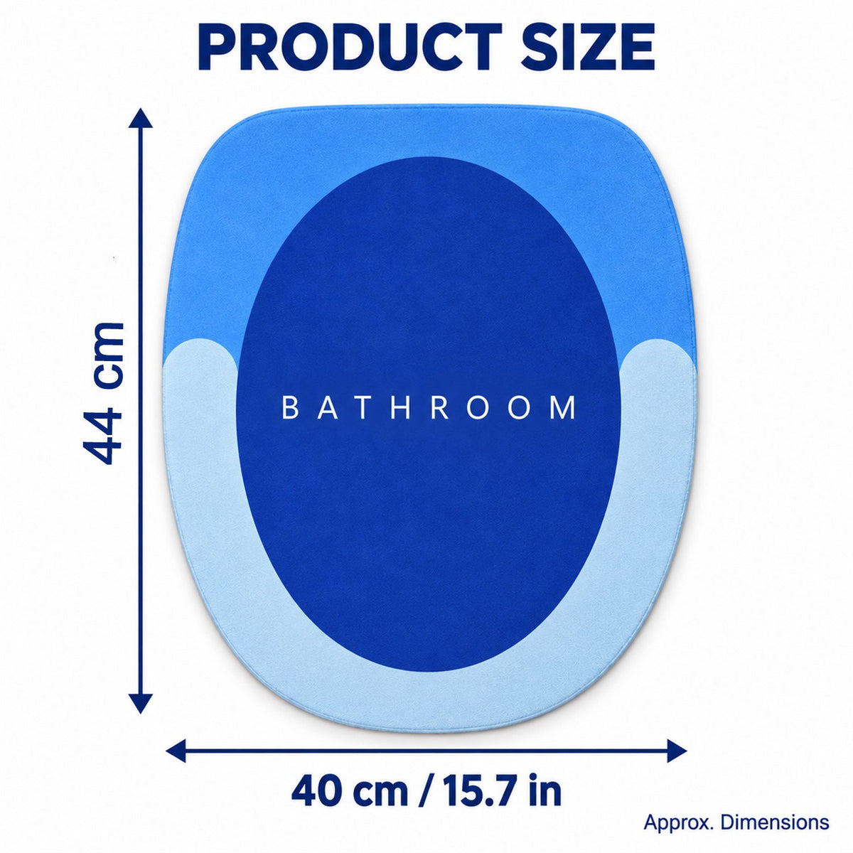 Rounded Circle Design Bath Rug Soft Anti-slip Shower Mat (1 Pc 40x44 Cm)