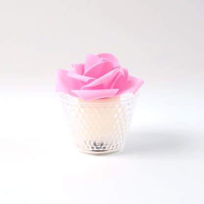 Led Rose Flower Decorative Flameless Tealight Candles - (6 Pc  Set)