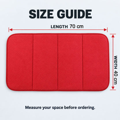 Padded Bathroom Floor Mat With Textured Top And Mesh Back (1 Pc 70x40 Cm)