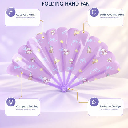 Folding Handheld Pretty Hand Fan Wedding Party Accessory Pocket Sized Fan For Wedding Gift Party Favors Diy Decoration Summer Holidays (1 Pc)