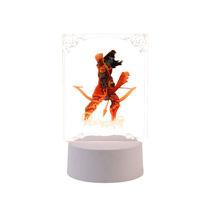 Beautiful 3d Lord Shree Ram Frame With Soft White Light (1 Pc)