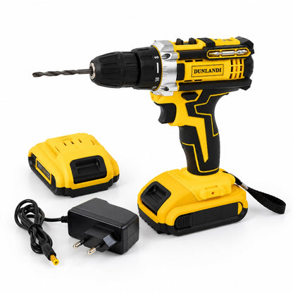 Cordless Drill Machine Kit 20v With 2 Batteries Charger And Bits Case (1 Set)