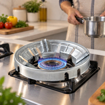Gas Stove Burner Stand Windproof Energy Saving Ring With Pan Support (1 Pc)