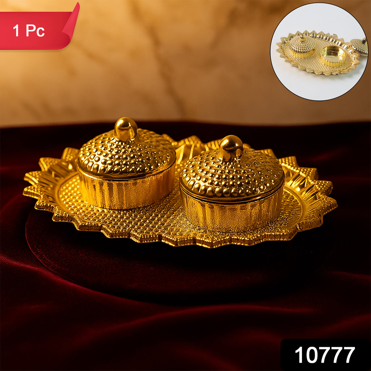 Pooja Kumkum  Rolichawal Holder - (1 Pc)