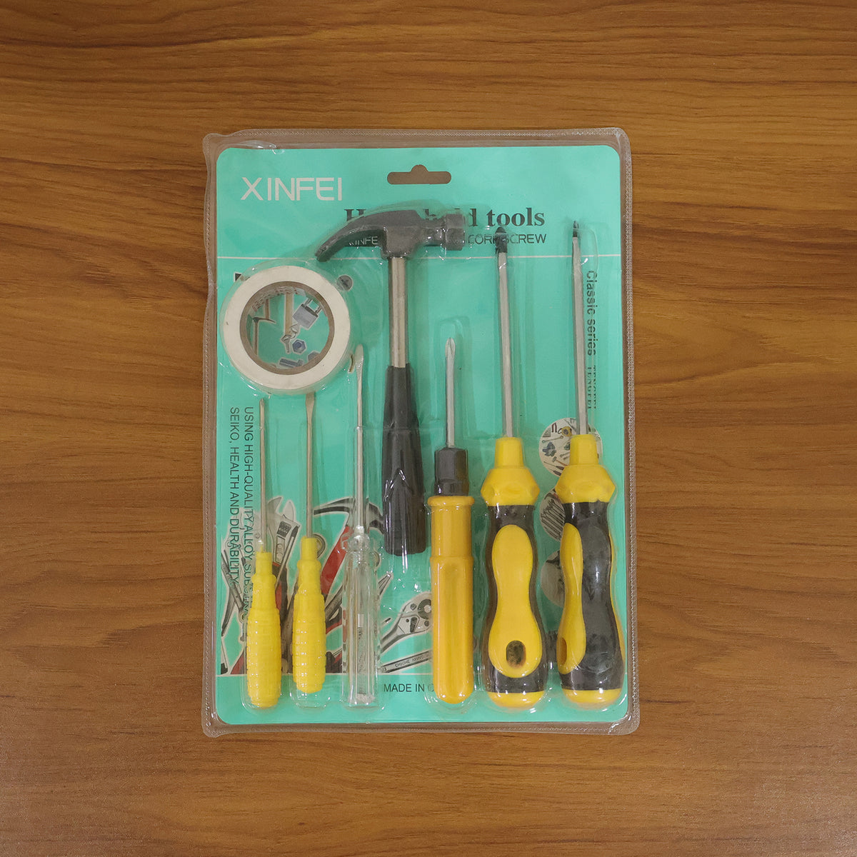 8 In 1 Hand Tool Kit Set Screwdriver Hammer Repair Tool Kit (1 Set  Mix Color Tap)