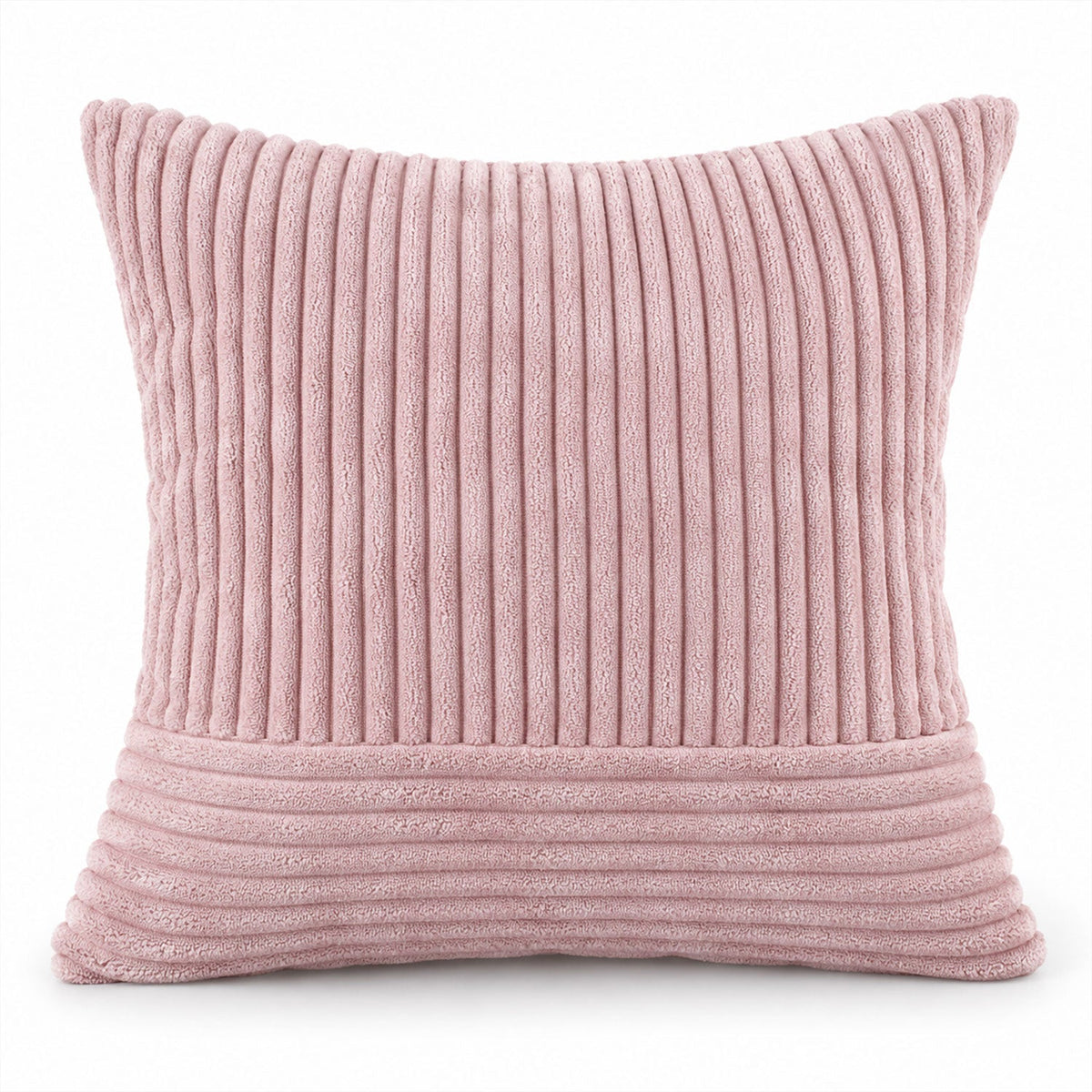 Soft Plush Corduroy Pillow Cover With Hidden Zipper (1 Pc 45 X 43 Cm)