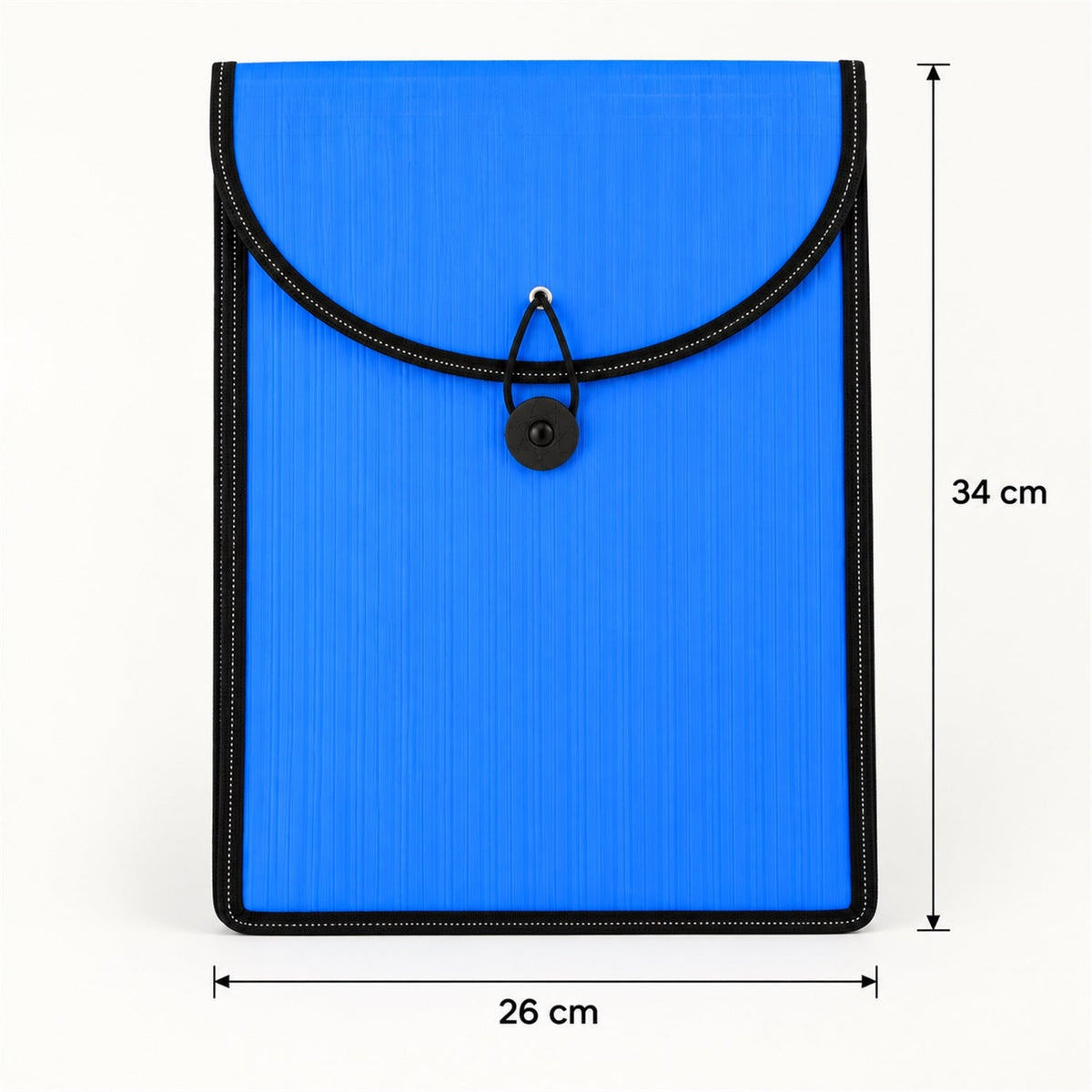 Plastic Expanding File Folder With Elastic Closure For Documents (34 X 26 Cm)