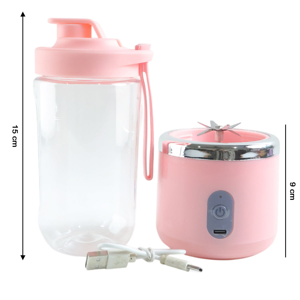 Portable Usb Rechargeable Electric Mini Juicer Blender (1 Set 400ml Capacity)