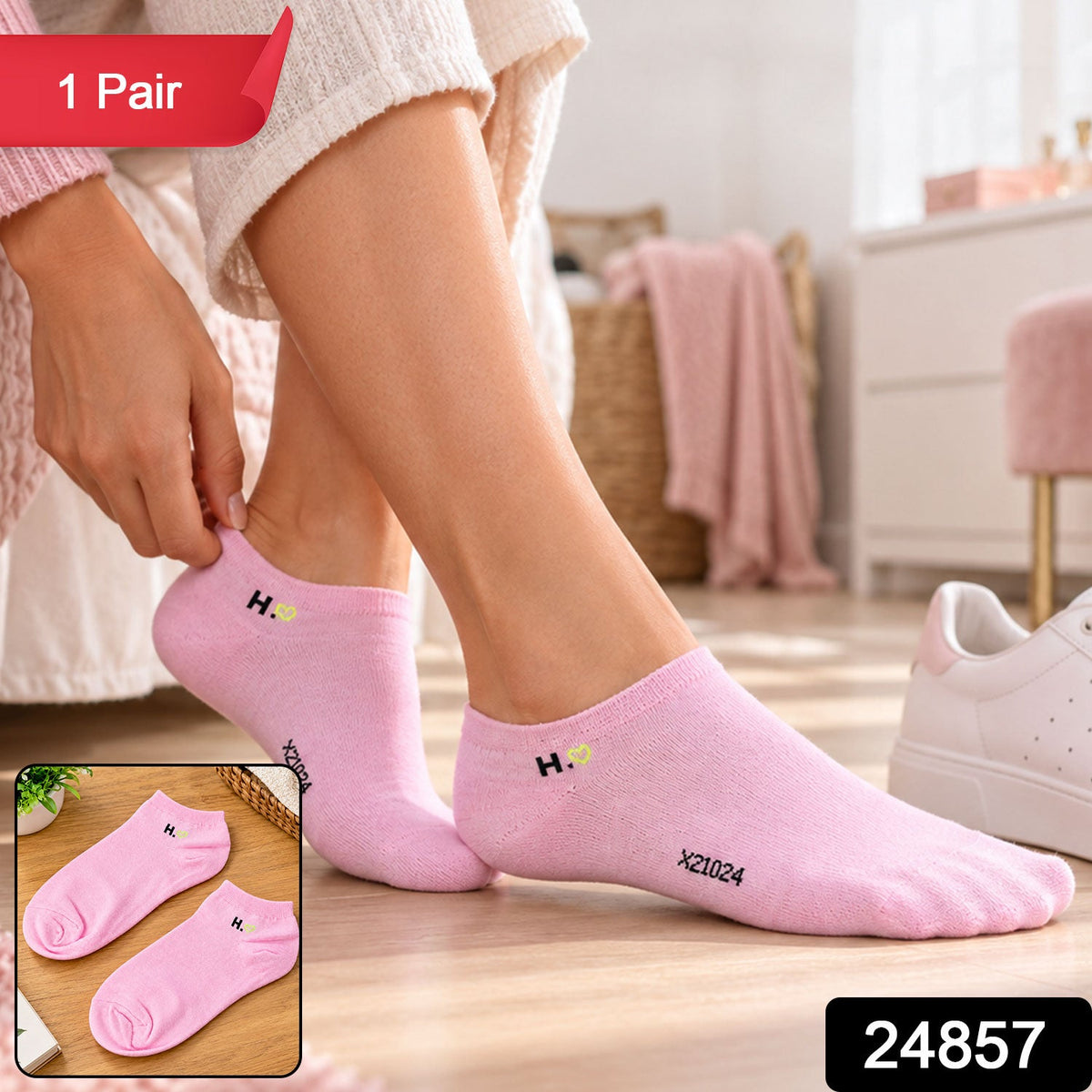 Low Cut Ankle Socks For Women Soft Stretchable No Show Sports Socks (1 Pair)