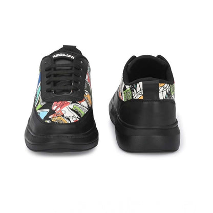Men's Casual Synthetic Lace-ups Casual Shoes (Black)