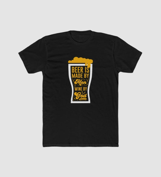 Men's Polyester Printed Round Neck Short Sleeve T-Shirt (Black)