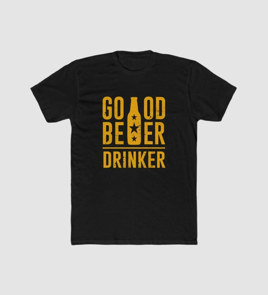 Men's Polyester Printed Round Neck Short Sleeve T-Shirt (Black)