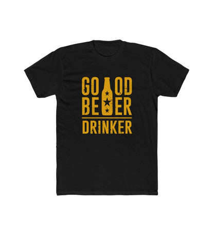 Men's Polyester Printed Round Neck Short Sleeve T-Shirt (Black)