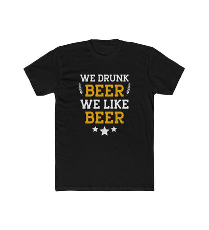 Men's Polyester Printed Round Neck Short Sleeve T-Shirt (Black)