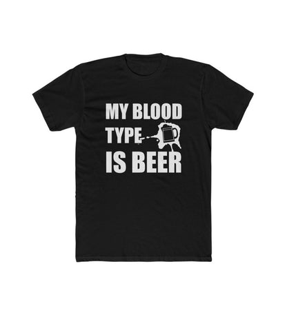 Men's Polyester Printed Round Neck Short Sleeve T-Shirt (Black)