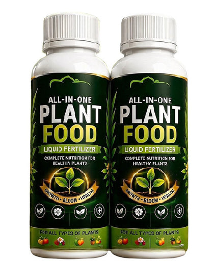 Pack of 2 All-in-One Plant Food Liquid Fertilizer Bottles - 100 ML
